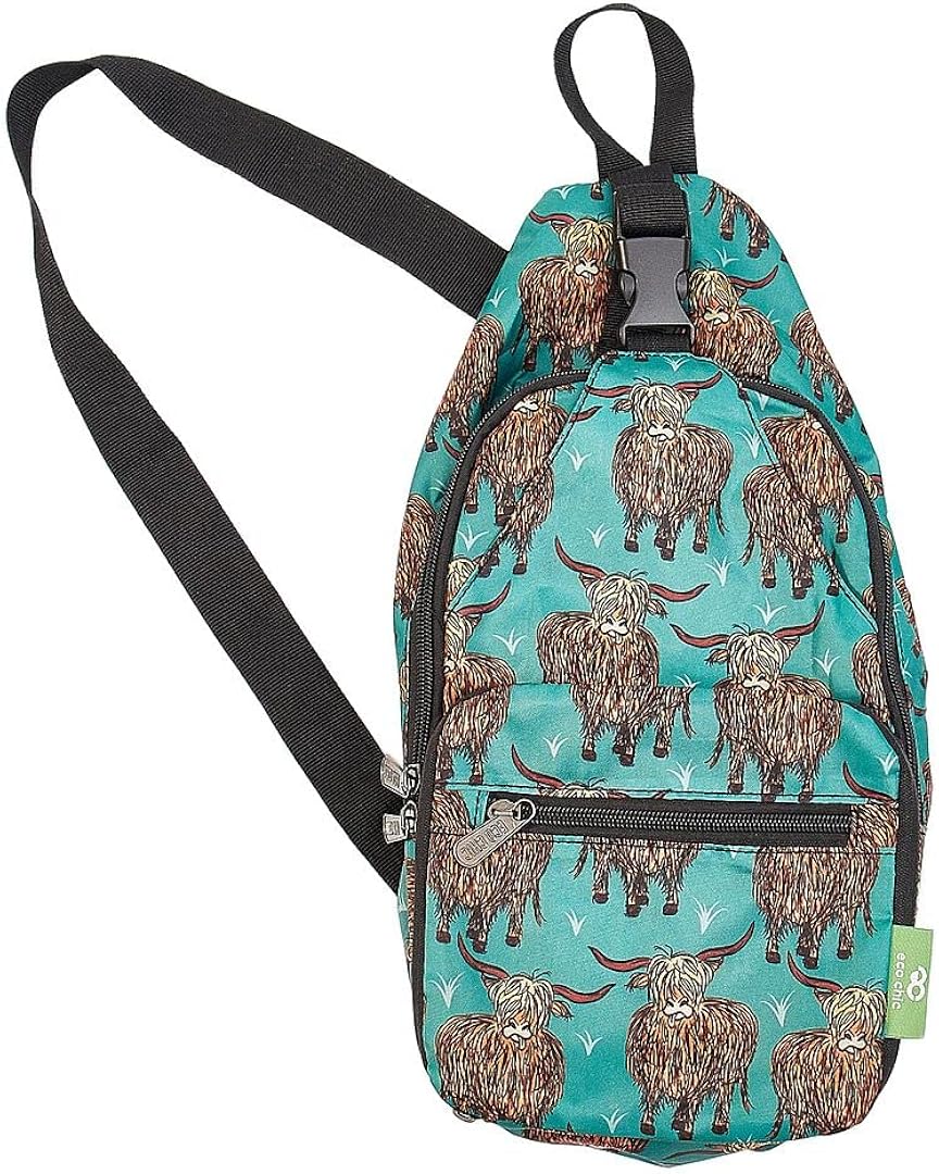 Eco Chic Lightweight Foldable Crossbody Bag Water Resistant Sling