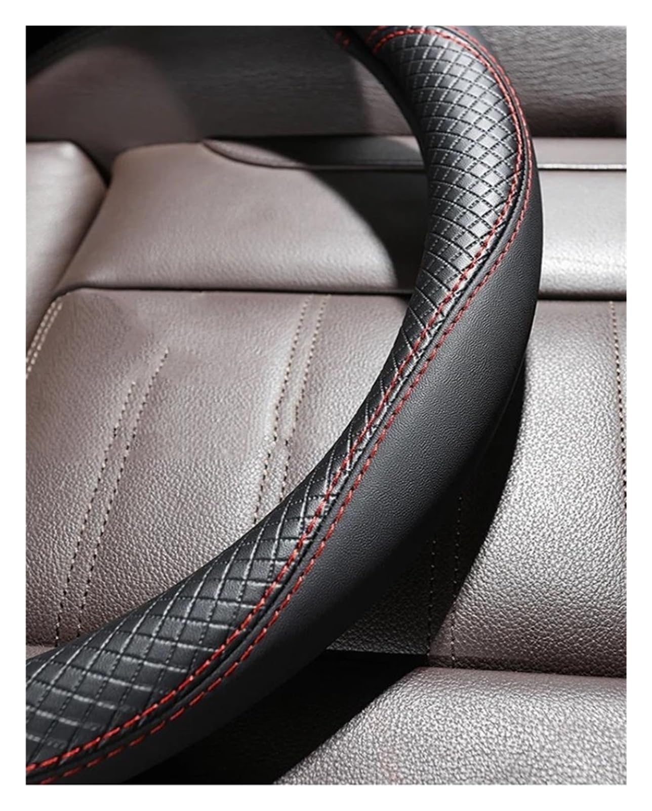 Lenkradabdeckung Auto Lenkrad Abdeckung D Form PU Leder Für Hyundai Für ioniq 5 2016-2022 Für 6 2023 Lenkrad Bezug Auto(Weiss)