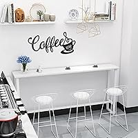 Vista 4 de QQCYLYY Decoración de pared de taza de café, letrero rústico de metal para colgar en la pared, arte de pared de metal para decoración del hogar