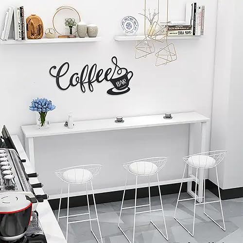 Miniatura 6 de QQCYLYY Decoración de pared de taza de café, letrero rústico de metal para colgar en la pared, arte de pared de metal para decoración del hogar,