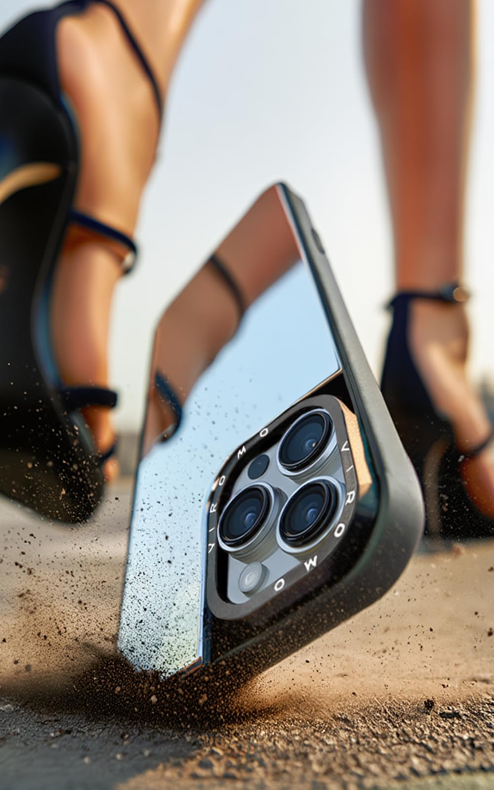 VIROMO Mirror Case (for iPhone 13 Pro) with Screen Protectors (2 Pack)