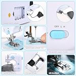 Machine à coudre pour débutants avec table d'extension Mini Petit portable SewingMachines pour adultes et enfants Ages 8-12 Facile à coudre avec pied Pedel 12 Builit-in-Stitches