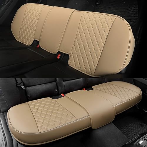 Miniatura 2 de Black Panther - Funda de piel de poliuretano de lujo para asiento trasero de coche, longitud ajustable (49-55''), compatible con el 90% de