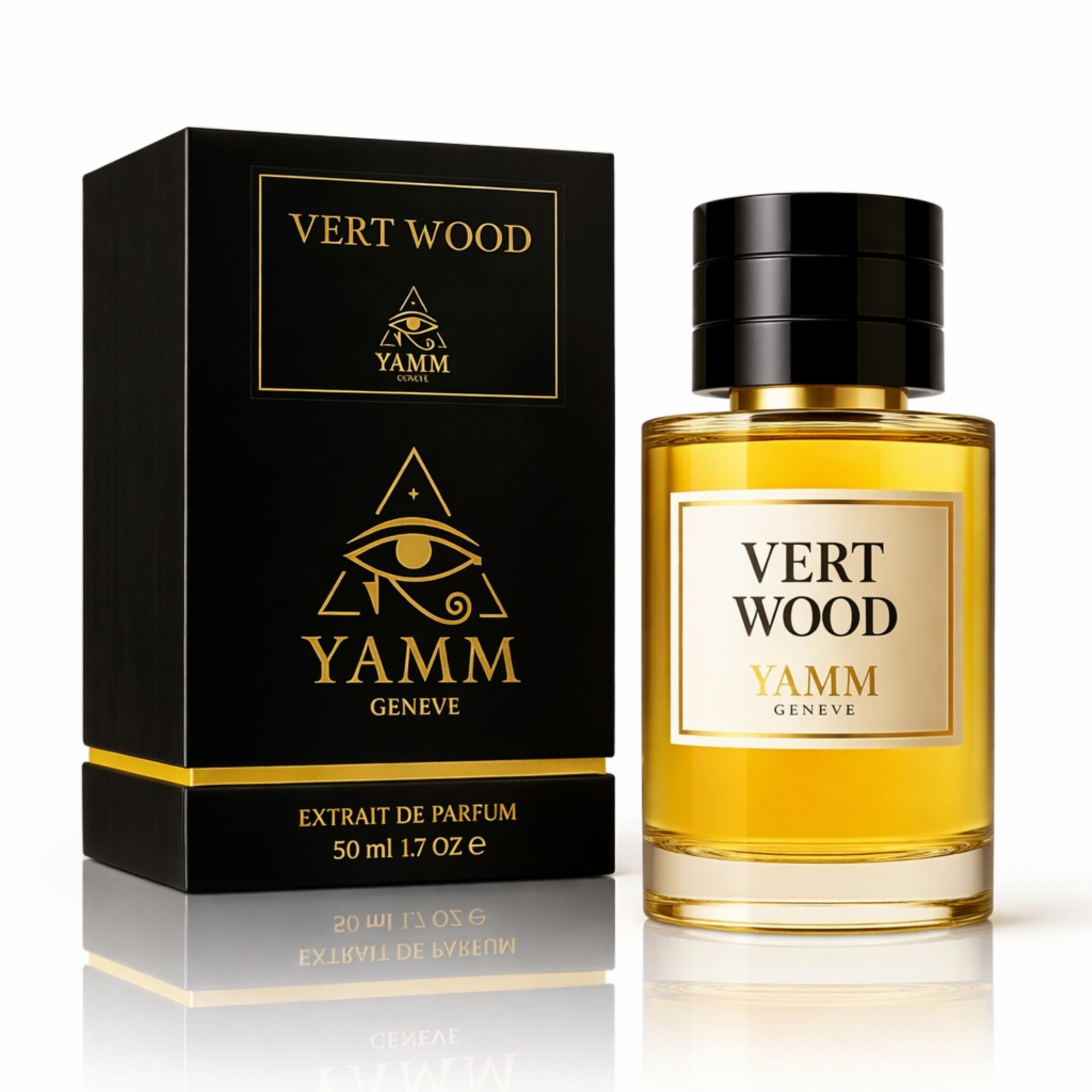 Vert Wood – Extrait de Parfum Homme – Cyprès & Cèdre – 50 ml | Accord boisé aromatique très frais et structuré, à la tenue durable, avec agrumes, cyprès, gaïac et cèdre.