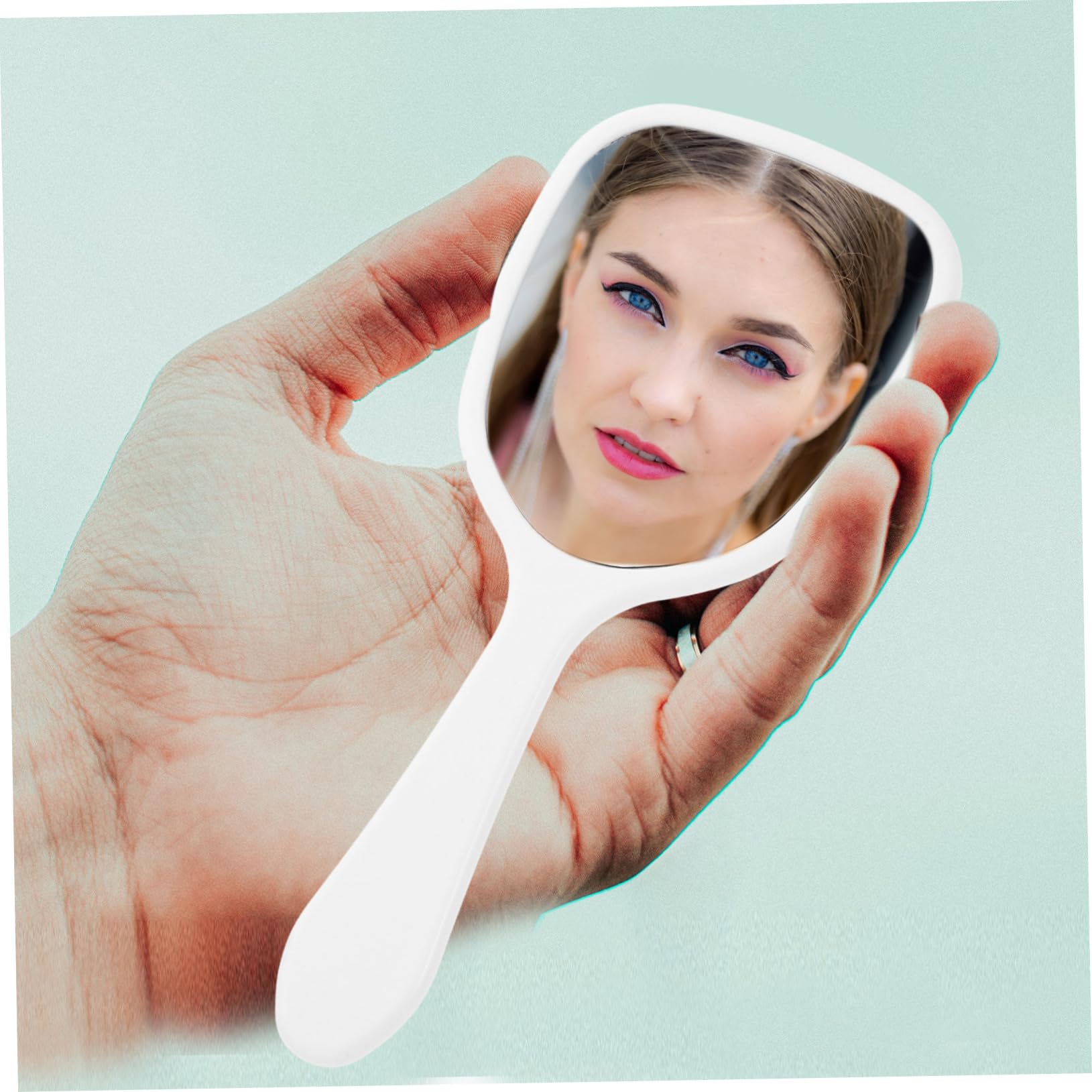 16 Stück Kosmetik Handspiegel Reise Schminkspiegel aus Abs Hochauflösend Leicht und Kompakt für Unterwegs und Hause
