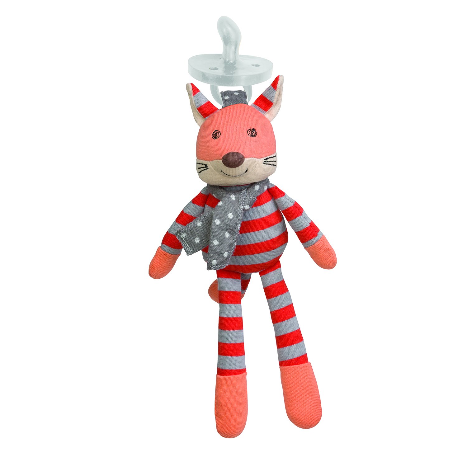Organic Farm Buddies by Apple Park Pacifier Buddy | Non-Toxic, Hypoallergenic, 100% Organic Cotton for 0m+ | Pacifier Holder for Newborns and Infants