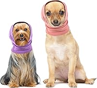 Vista 9 de Frienda 2 piezas de orejeras para perro, cubierta calmante para las orejas, cubierta para aliviar la ansiedad, calentador de cara, cuello, mangas