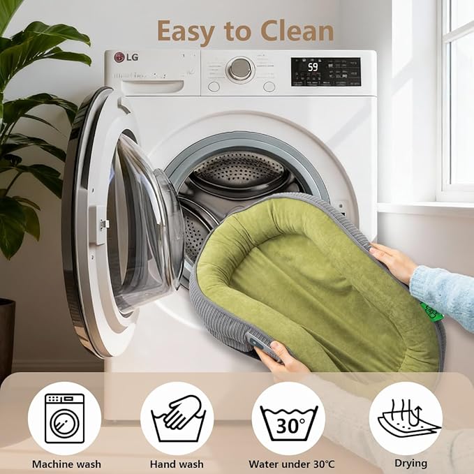 Cama Redonda para Perro y Gato Grande Lavable con Espuma Viscoelástica miniatura 6