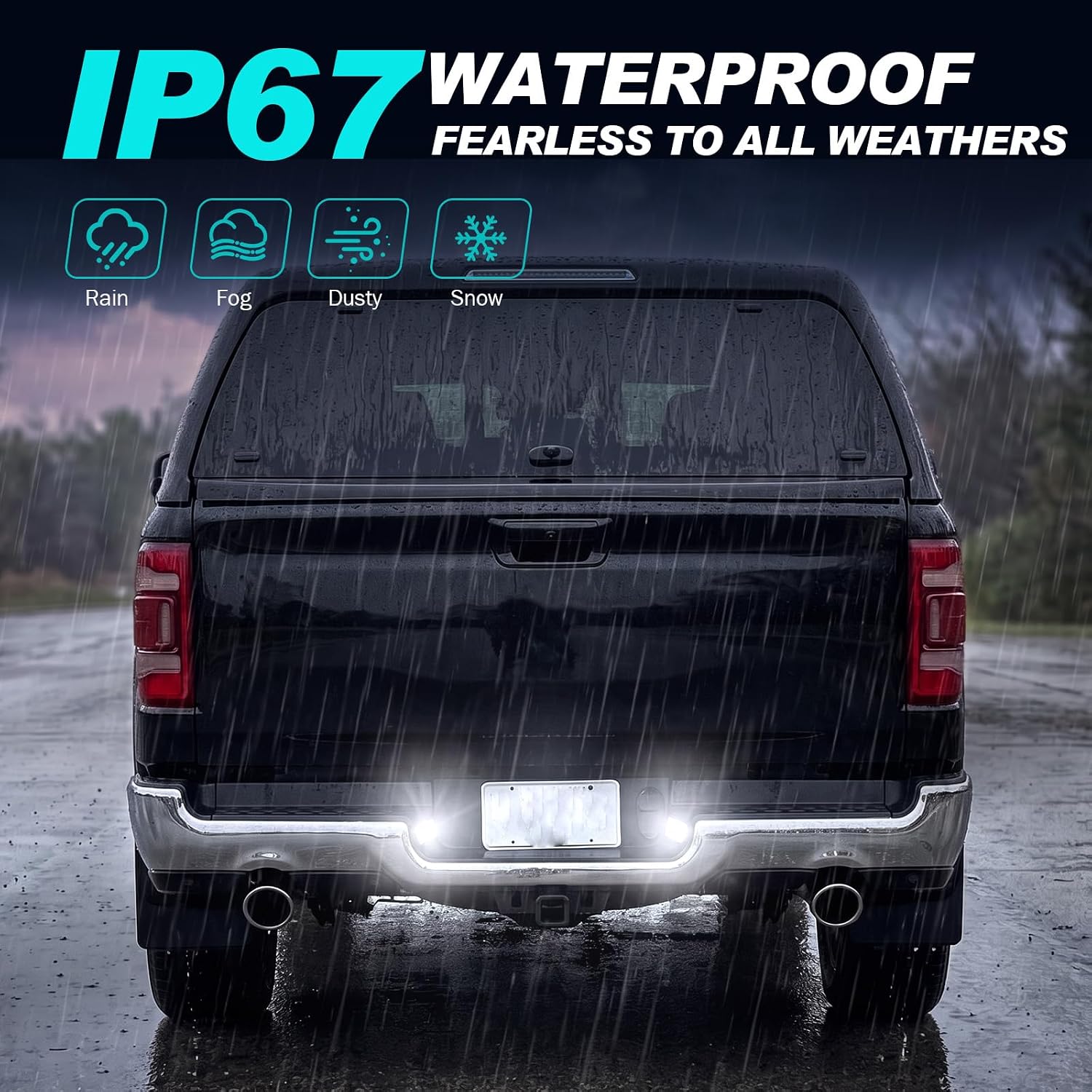 License Plate Light for 19-26 Ram 1500, Rear Bumper Tag lights