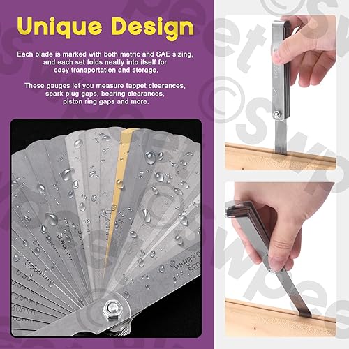 Miniatura 6 de Swpeet Juego de 4 herramientas de ajuste de válvulas, ajuste de tornillo de válvula de motor de motocicleta, incluye herramienta de orificio