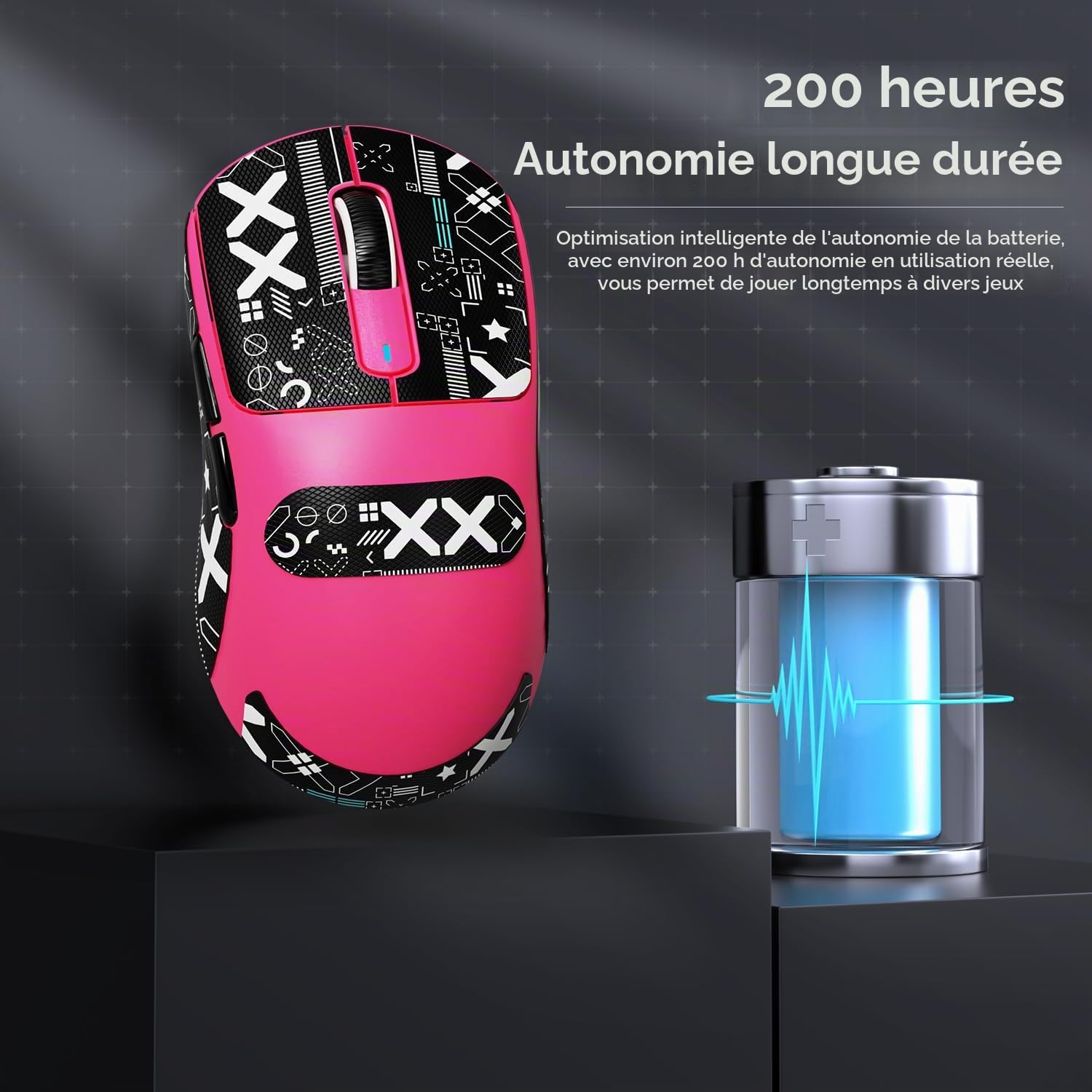 ATTACK SHARK X3 49g Superlight Mouse with Tape, PixArt PAW3395 Gaming Sensor, BT/2.4G Wireless/Wired Gaming Mouse, 6 Adjustable DPI 26000, 200 Hrs Battery, Office Mice for Win11/Xbox/PS/Mac