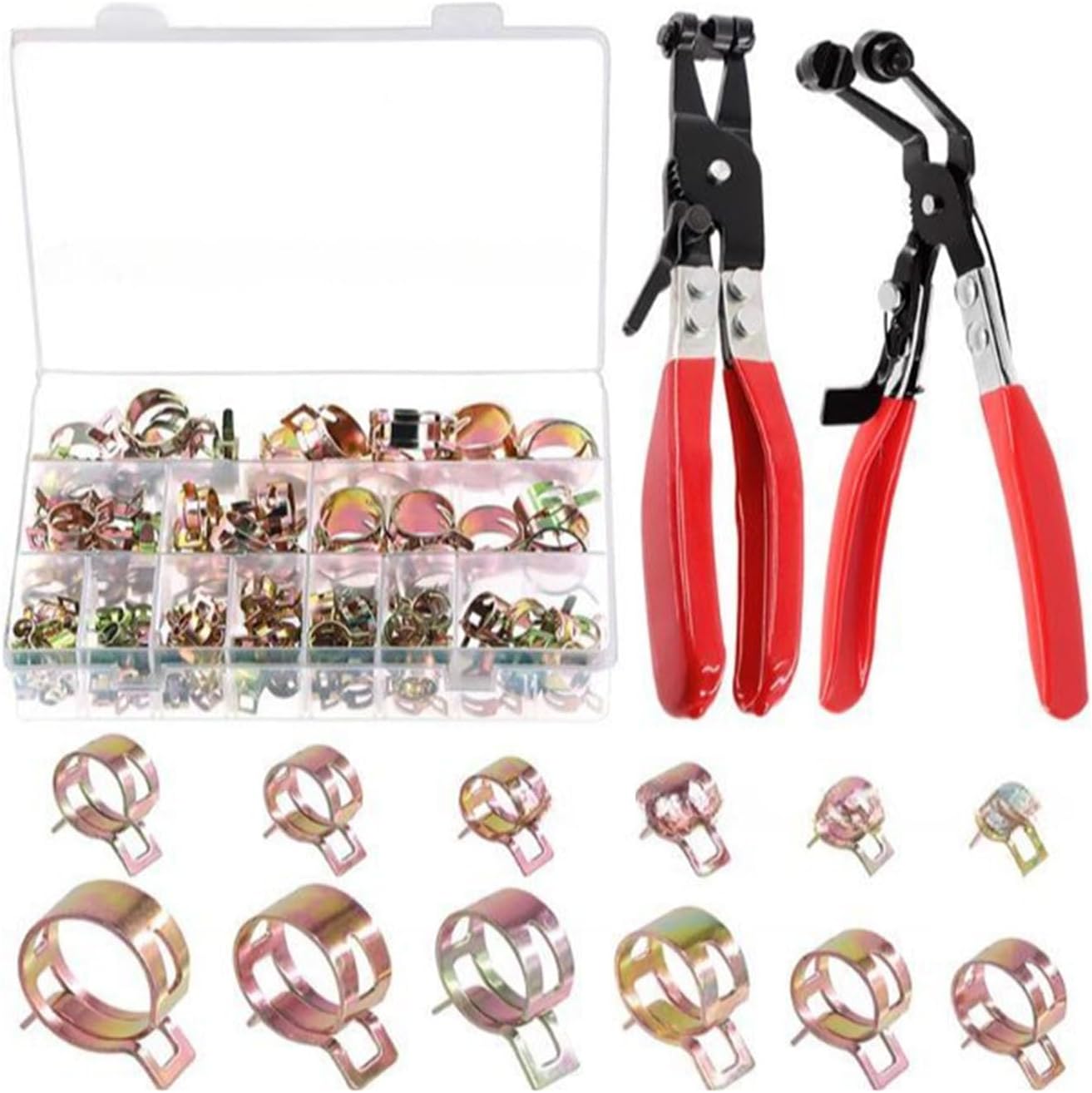 122Pieces Multipurpose Spring Steel Clamps With Rubber Lining For Boats Wiring And Assembly Applications Home Plumbing Repair Clamps