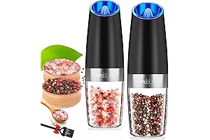 Gravity Electric Light Bulb Salt and Pepper Grinder Set