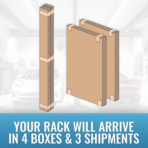 Miniatura 10 de MonsterRax - Estante de almacenamiento para garaje, estante de techo de 4 x 8 pulgadas para estanterías de garaje, organización y almacenamiento,