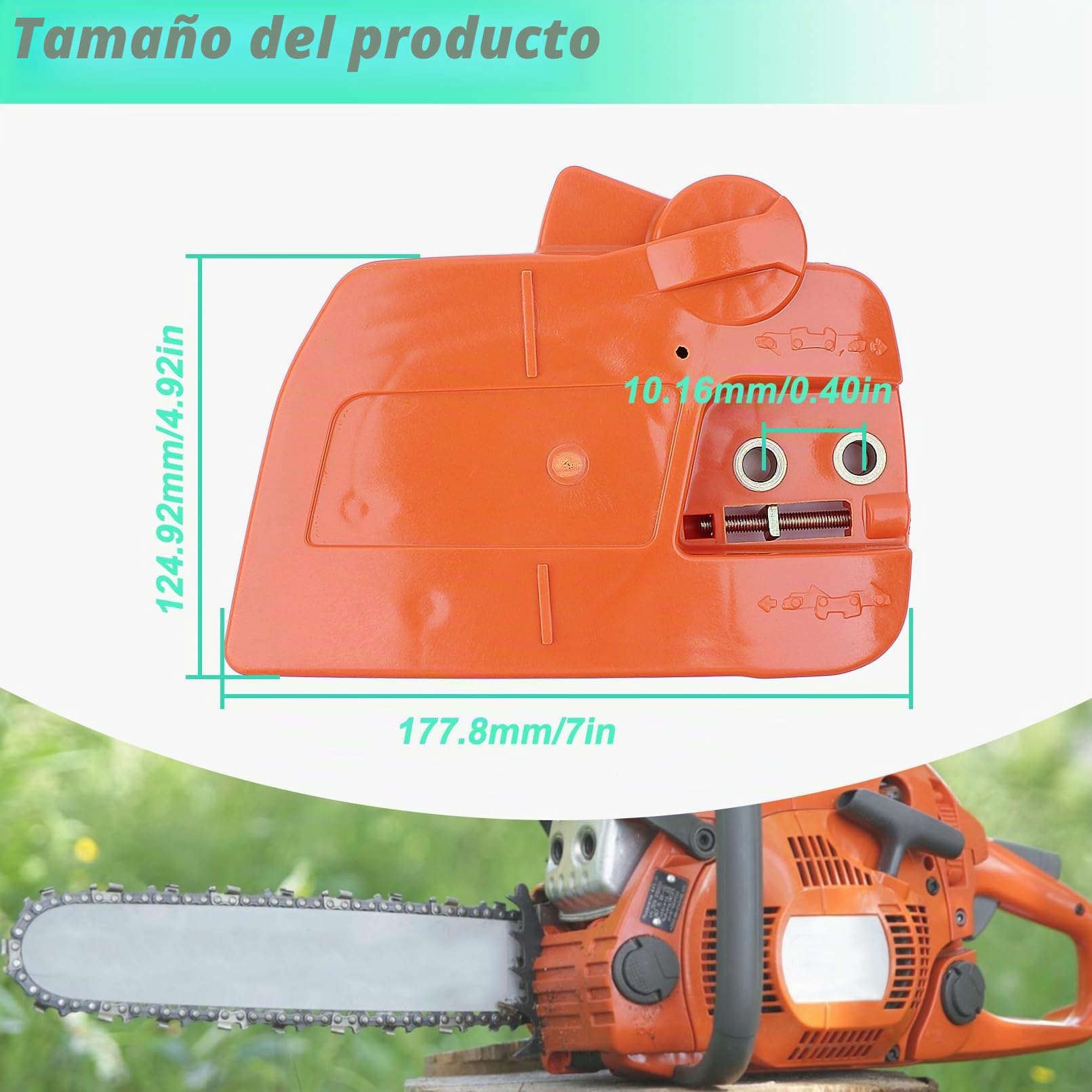 ADEFOL Tapa de embrague para motosierra Husqvarna 120 230 235 235E 236 240, cadena, freno, embrague, tapa lateral, accesorio 525628901