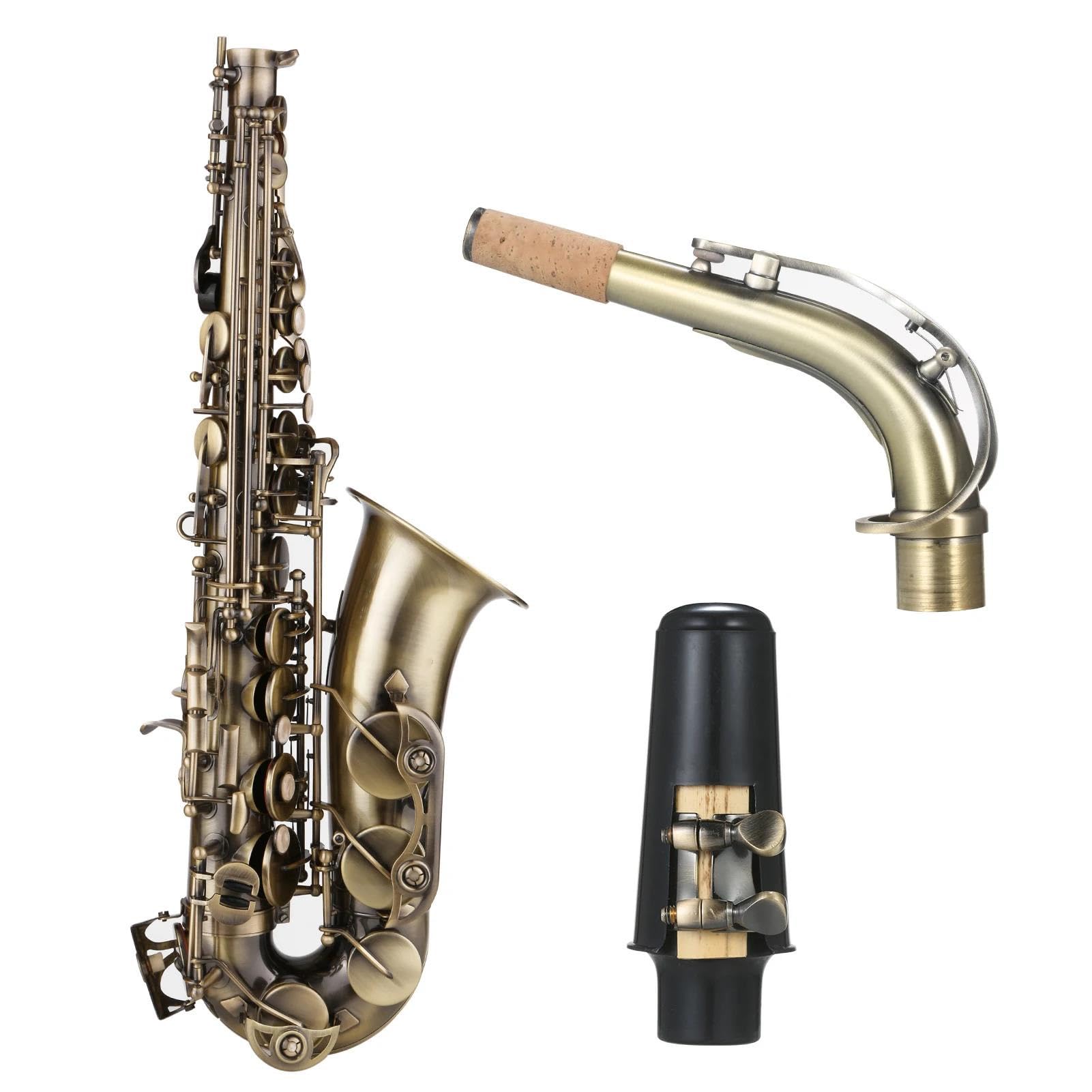 Saksofon E-płaski Saksofon Altowy Eb Saksofon Miedziany Instrumenty Muzyczne Dęte Drewniane Z Etui Paski Na Szyję Akcesoria Do Ustników