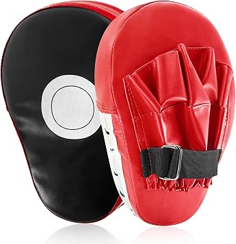 Boxing Pads, Curved Punching Target Pads, Hand Target Pads with Adjustable Strap for Kickboxing, Muay Thai, MMA, Karate, Martial Arts Training