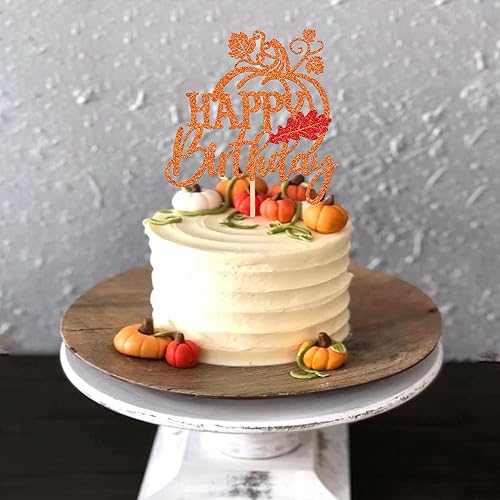 Miniatura 83 de Paquete de 24 adornos para cupcakes de calabaza con purpurina para cupcakes de calabaza para Acción de Gracias, baby shower, decoración de cupcakes