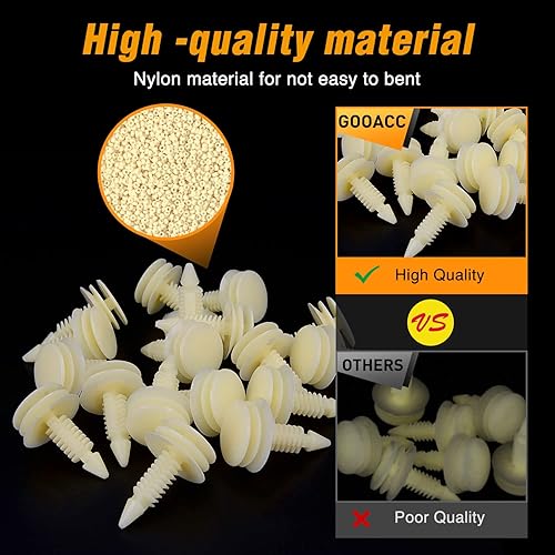 Miniatura 6 de GOOACC 50 clips de nailon para puerta delantera para GM 10153057 Chevy Buick GMC Jimmy Pontiac Grand Prix 0.315 in agujero