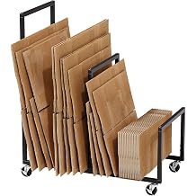 lukar Carton Storage Rack, Cardboard Organizer Box with Dividers, Small Carton Stand for Boxes with Wheels, Organizer for Cardboard Boxes for Home Warehouse