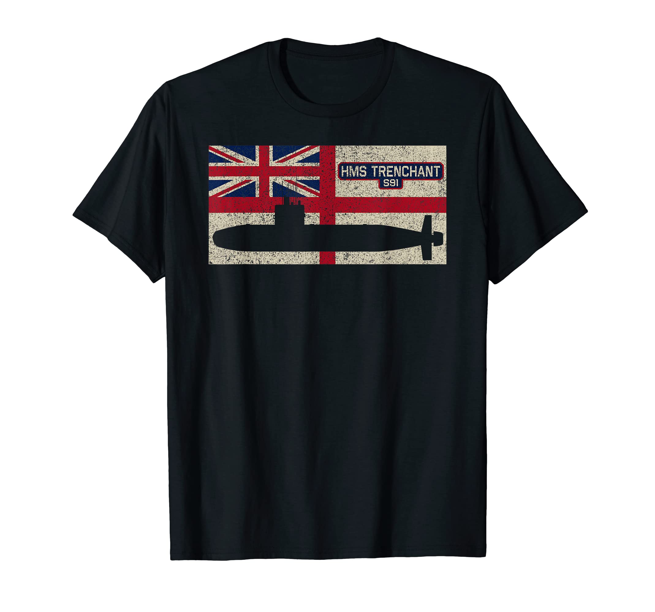 Nuclear Submarines by MaljHMS Trenchant S91 British Submarine Flag T-Shirt