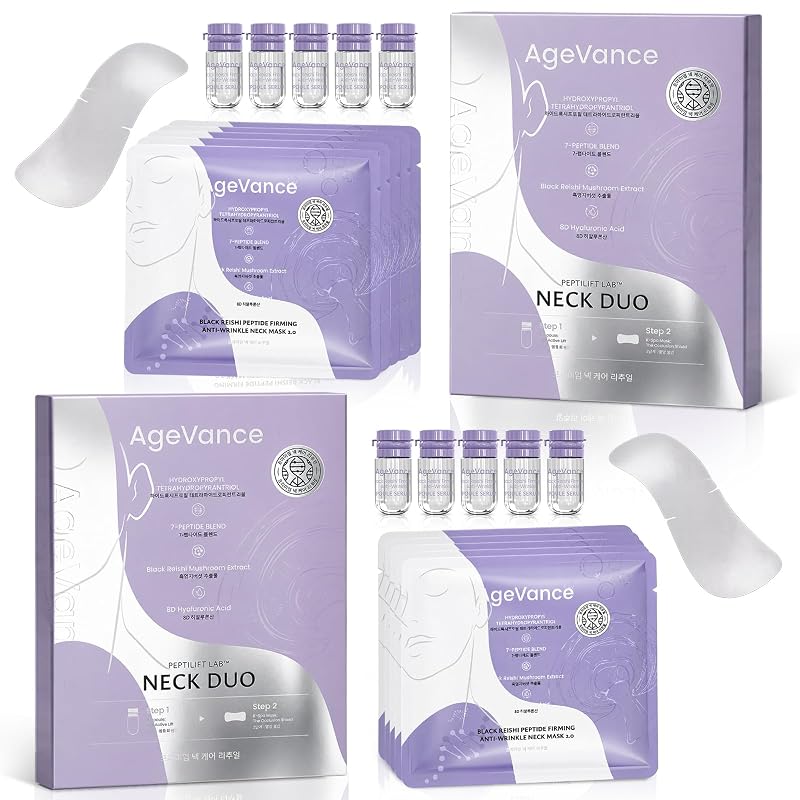 Máscara para Pescoço PEPTILIFT LAB™ NECK DUO AgeVance, Conjunto com 2