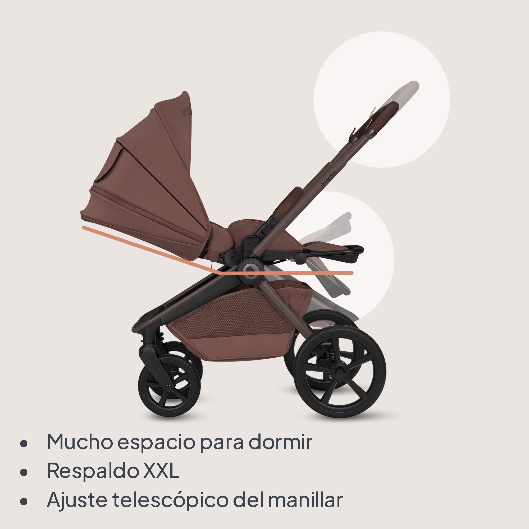 Lionelo Freya Carro Bebe 3 Piezas Carrito de Bebe 3 en 1 (0-4 Años, Hasta 22 Kg), Plegable Capazo, Silla y Silla de Coche I-Size 40-87 Cm, Suspensión, Ruedas PU, Capota UPF50+, Cochecito Bebe
