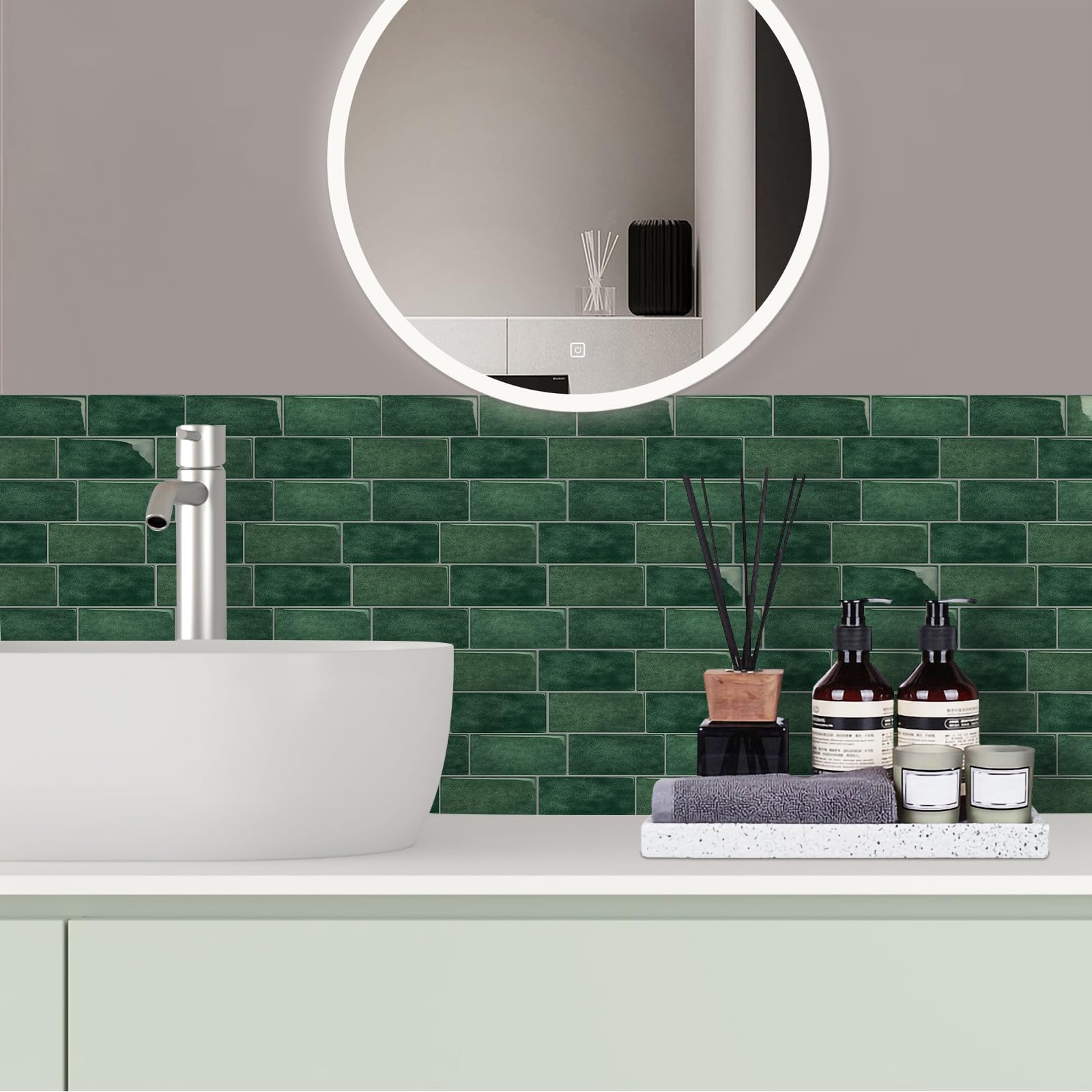 Piastrelle Adesive Effetto Legno 10 Pezzi, 29x34,3 Cm, Impermeabili E Goffrate, Per Cucina, Bagno E Paraspruzzi, Stacca E Attacca