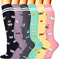 Vista 19 de Sooverki - Calcetines de compresión de cobre para circulación, para mujeres y hombres, 6 pares, para correr, atletismo, medicina, enfermería, viajes