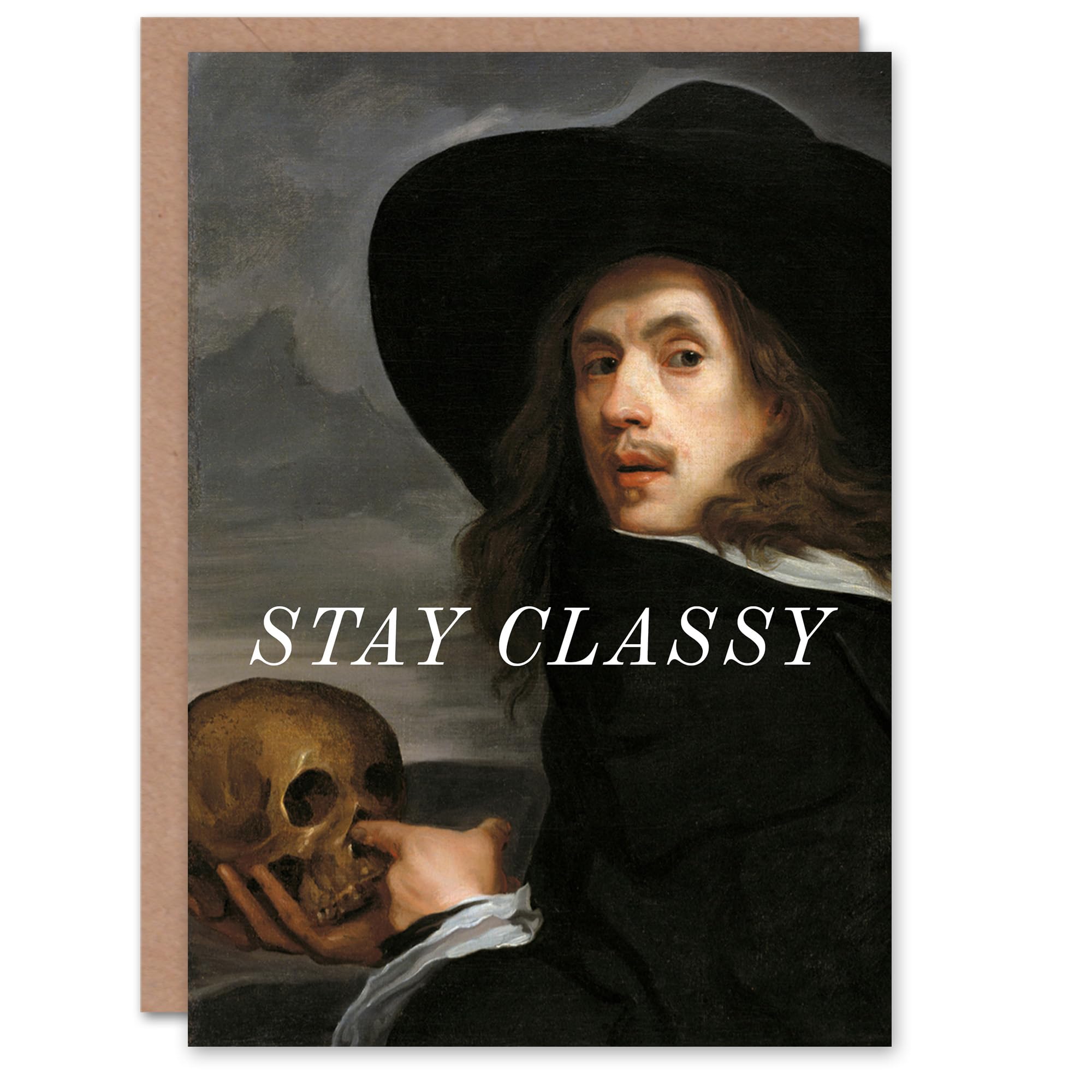 Wee Blue Coo Birthday Card Stay Classy Finger In Skull Nose Immature Funny