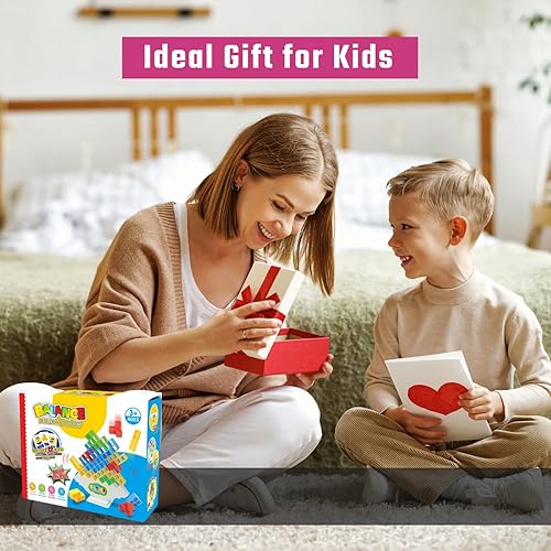 Miniatura 7 de Juego Tower Stack de 32 piezas con 22 cartas de juego, bloques de construcción de equilibrio para niños y adultos, juegos de mesa para fiestas