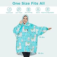 Vista 5 de Venustas Manta térmica con capucha con batería de 7.4 V, manta Sherpa de gran tamaño, acogedora y suave