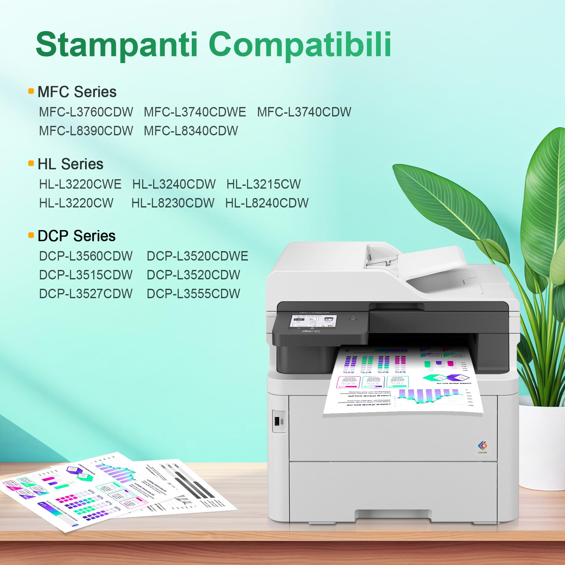 TN248XL TN248 Compatibili per Toner Brother MFC L3740CDWE Toner Brother DCP-L3560CDW MFCL3740CDWE Brother DCPL3560CDW Brother TN 248 XL Brother MFC-L3760CDW HL-L3240CDW HL-L3220CWE DCP-L3520CDWE - Vista 4