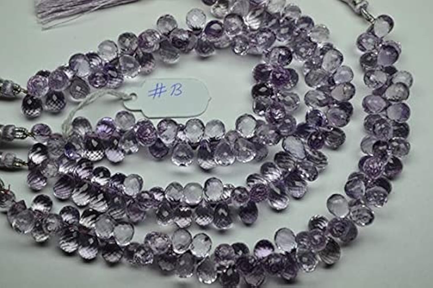 Perles améthyste rose naturelle LKBEADS de 9mm pour bijoux bohème chic