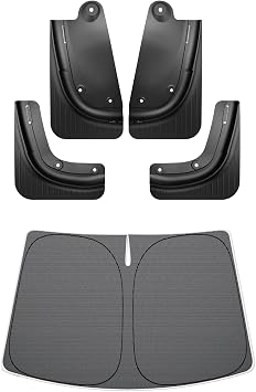 BASENOR 2026 2025 Tesla Model Y Mud Flaps and Model Y Windshield Sunshade