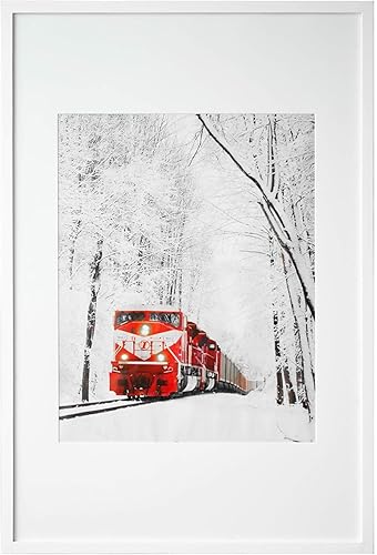 Miniatura 9 de Egofine Marco de fotos de madera maciza de 24 x 36 pulgadas, cubierto de plexiglás mate, para montaje en pared, de 18 x 24 pulgadas, para colgar