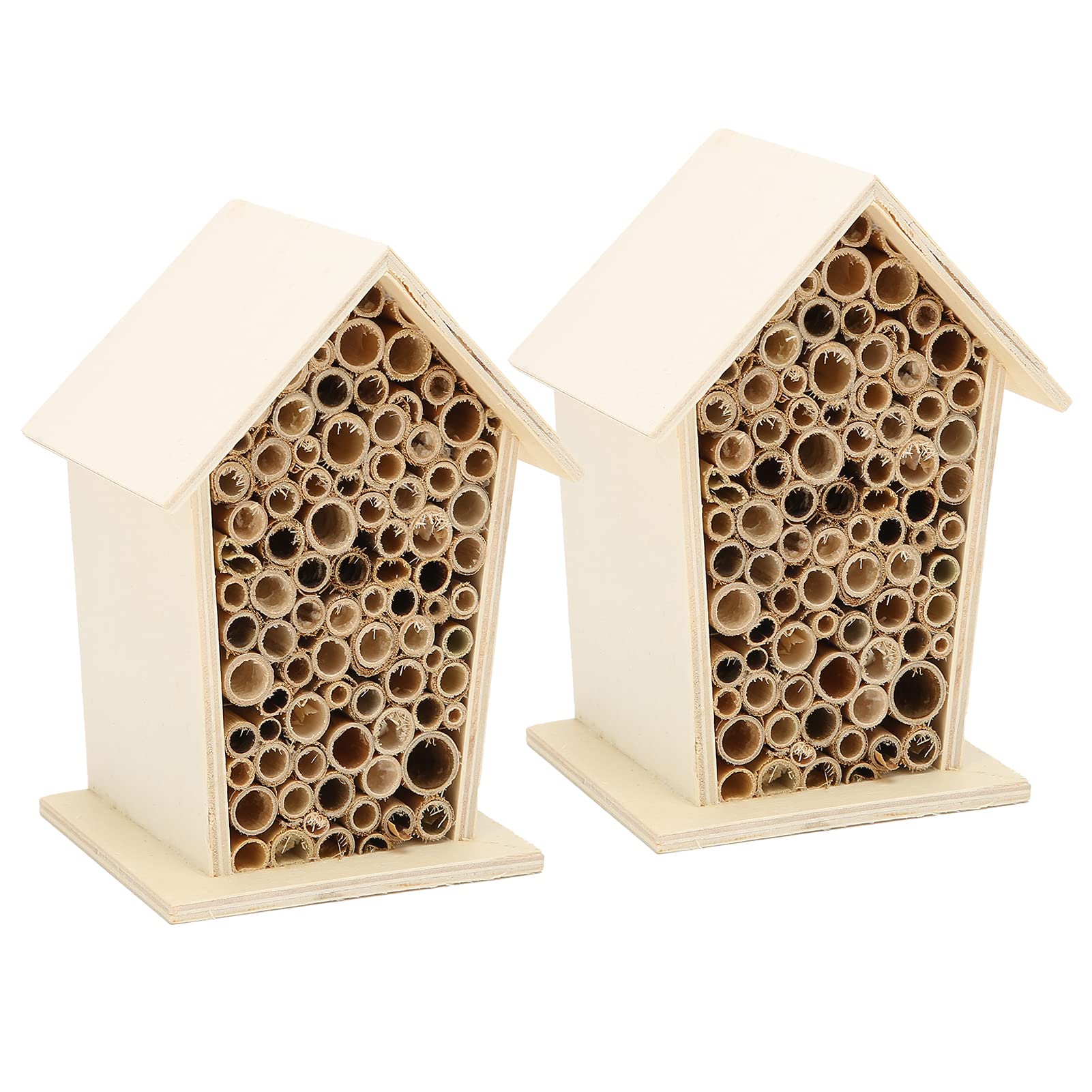 TiiyeeWooden Insect House for the Garden Decoration, Bee Habitats Beehive Shelter Nests Boxes Butterflys Feeder Hotel Unique Gardening Gifts for Bee Butterflys Ladybirds Beneficial