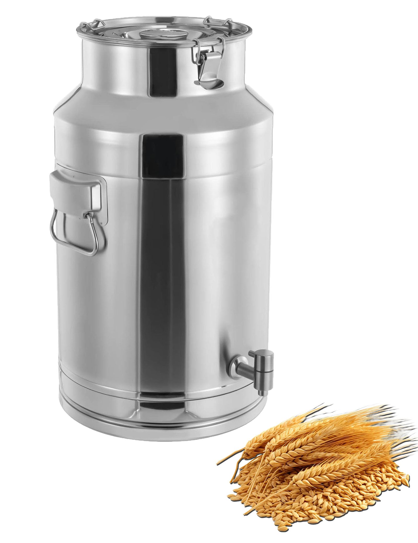 Récipient de vin de riz en inox 5L au couvercle hermétique
