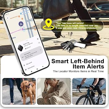 1 x Tracker Tag Smart Tag for Android Only Bluetooth Tracker SmartTag Key Finder Compatible with Google Find My Device App for Keys/Suitcases/Backpacks/Purses