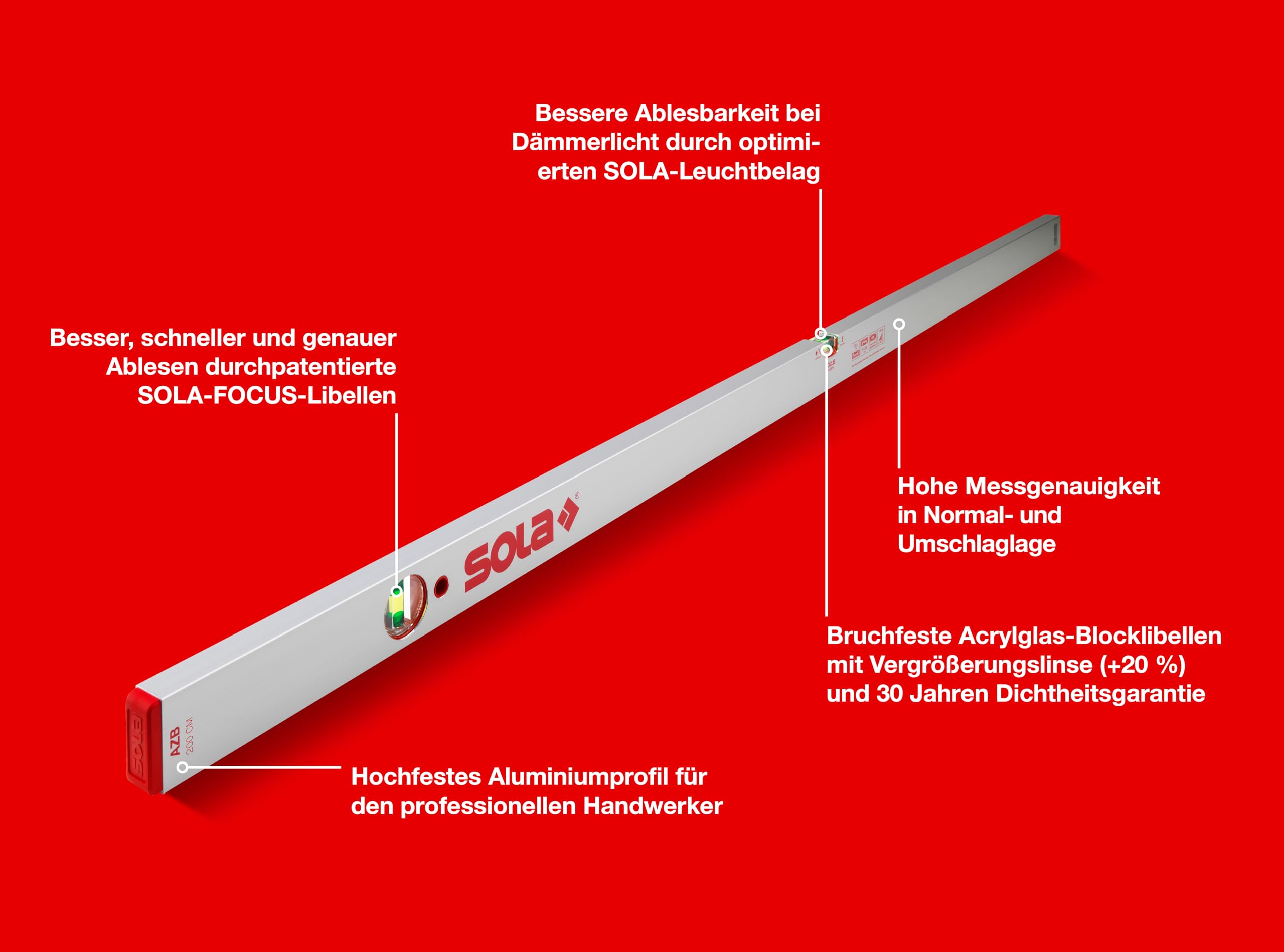 Sola AZB poziomica aluminiowa 200 cm