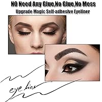Vista 8 de 2023 - Lápiz delineador de ojos autoadhesivo para pestañas, con 5 pares de pestañas postizas. Lápiz delineador de ojos mágico autoadhesivo de larga