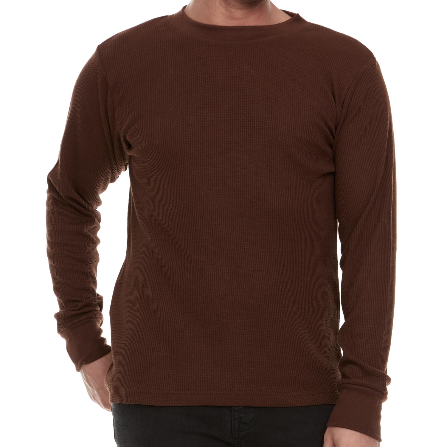 Jmr Usa Men’s Heavyweight Waffle Thermal Shirt 100% Cotton Long  Sleeve Wear as Base Layer or Standalone Warm Breathable