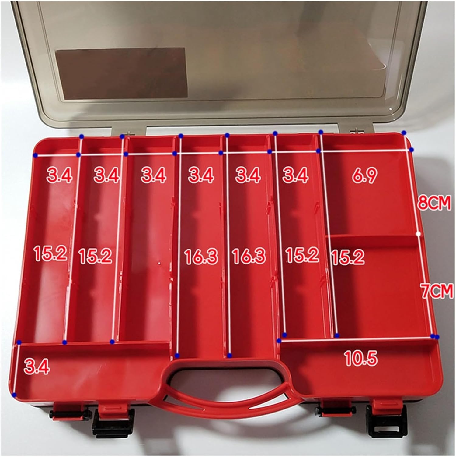RAHBI Large Capacity Double-Layer Fishing Gear Box Multifunctional Carp Fishing Accessory Storage Box Portable Fishing Bait Box Leisurely (Color : Yellow)