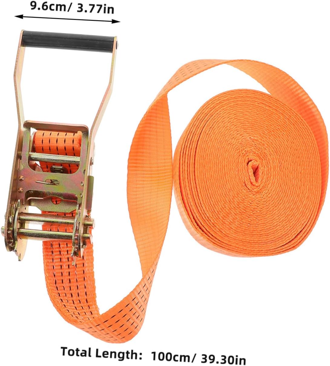 Ratchet Tie Down Strap Heavy Duty Cargo Strap for Truck Car Load Capacity Multi-Purpose Securing for Storage and Transport
