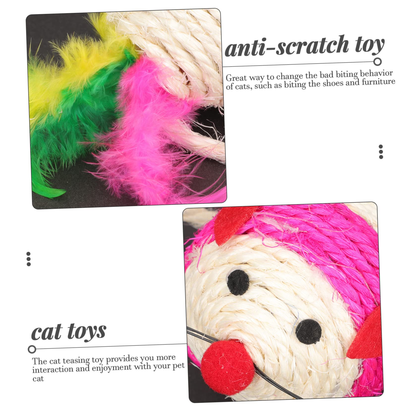 Toddmomy 12piezas Juguetes Interactivos para Gatos De Juguetes Divertidos para Kittens Estimula La Curiosidad Seguro