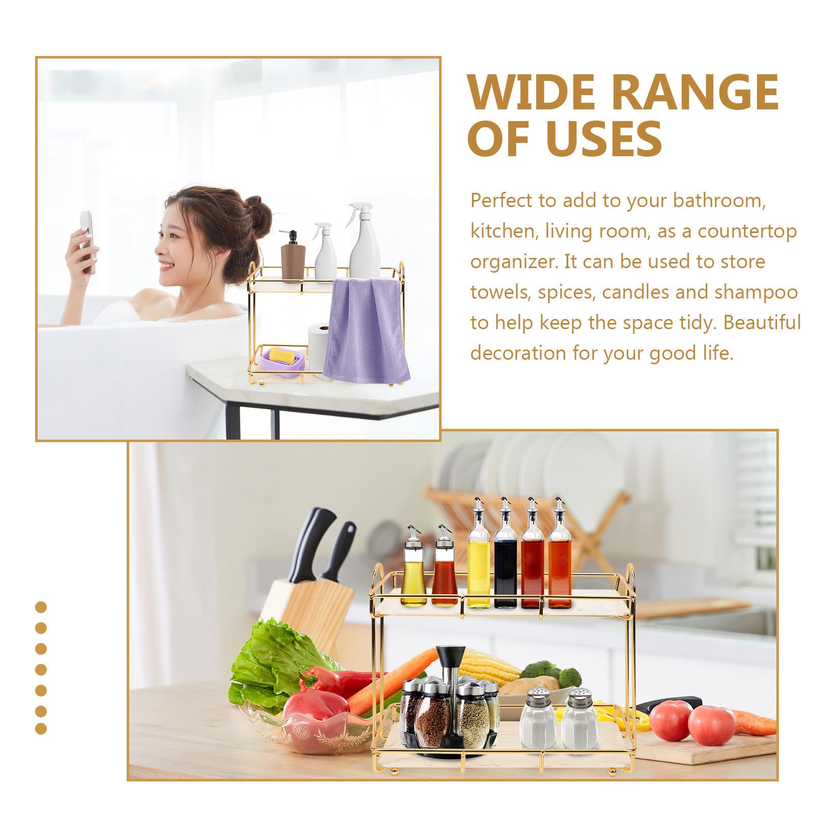 Estante de Almacenamiento de Cosméticos para Tocador de Baño