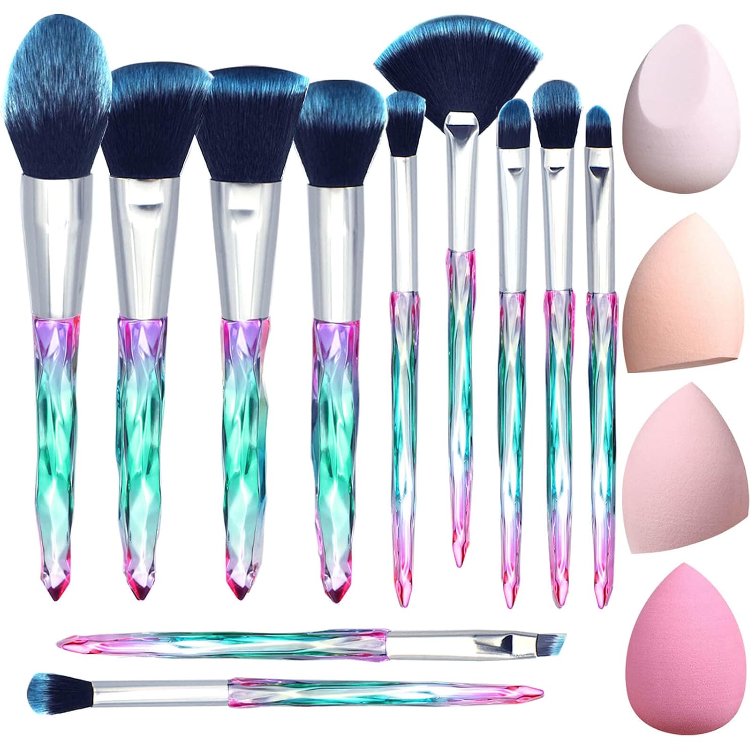 XMOSNZ Makeup Brushes 10pcs Premium Synthetic Bristles