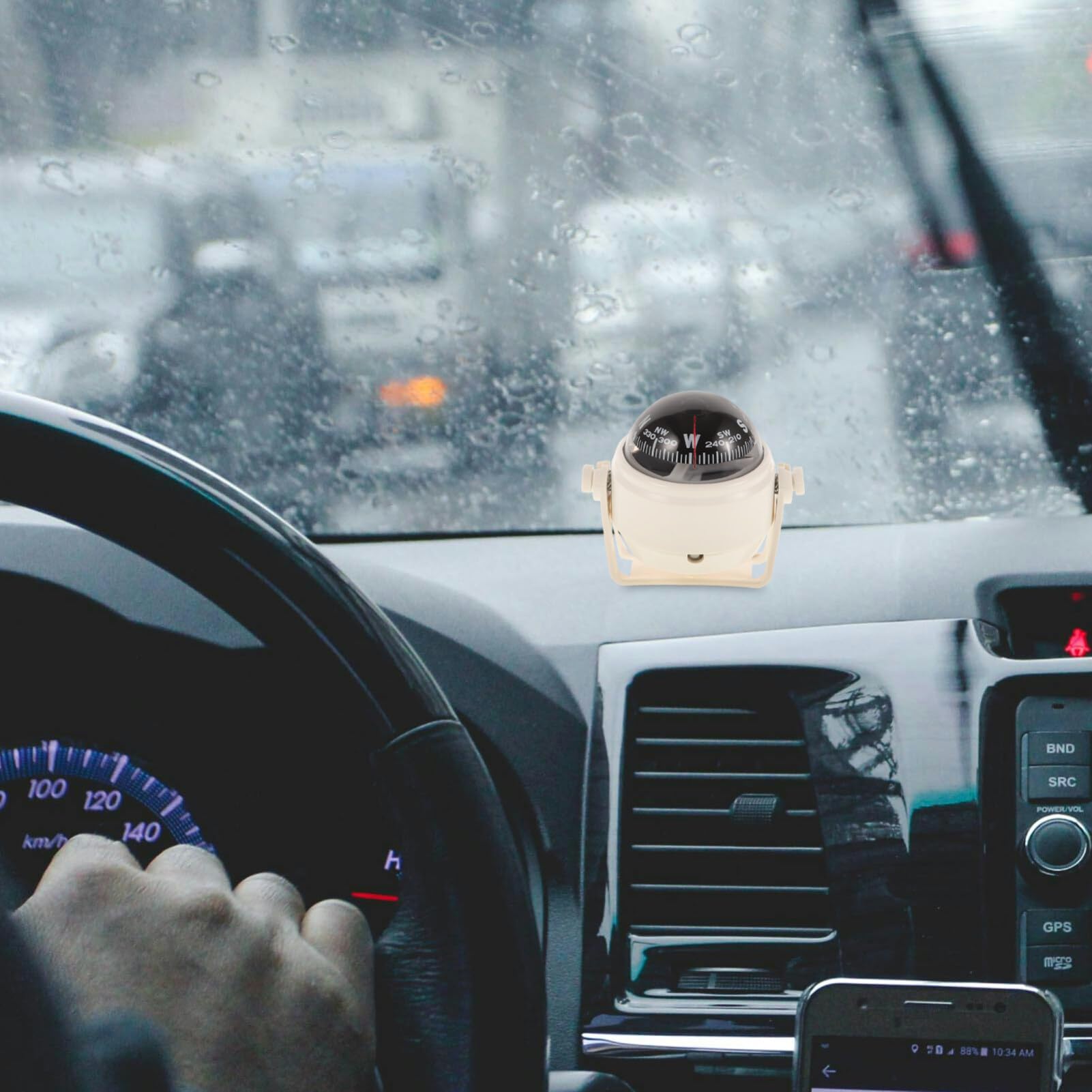 POPETPOP Car Compass Dashboard Boat Compass Dash Mount Direction Pointing Guide Ball