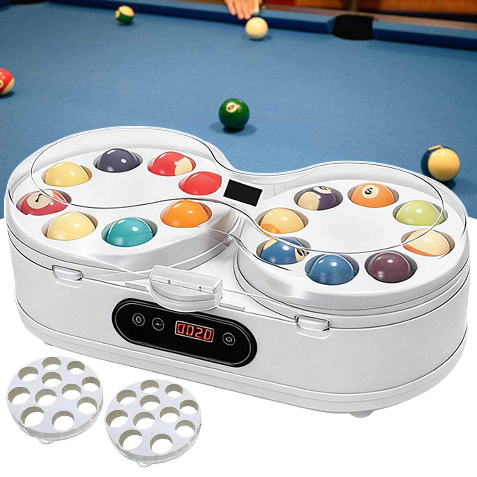 Limpiador eléctrico de bolas de billar con doble motor para billar americano y snooker
