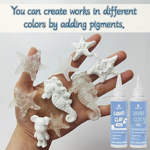 Miniatura 6 de Arcilla de polímero líquido translúcida de 4.2 onzas, arcilla líquida para horno de arcilla polimérica, para entusiastas del bricolaje, educación y
